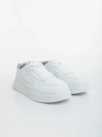 Pantofi sport barbati albi din piele ecologica Kreed