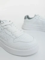 Pantofi sport barbati albi din piele ecologica Kreed