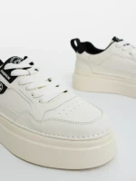 Pantofi sport barbati bej cu negru din piele ecologica Mitchell