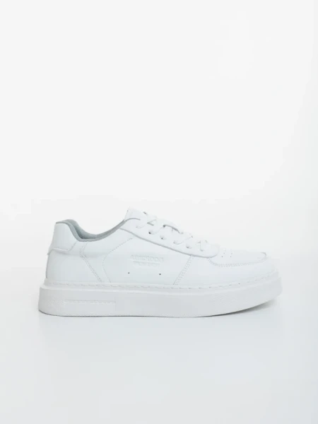Pantofi sport barbati albi din piele ecologica Casper