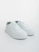 Pantofi sport barbati albi din piele ecologica Casper