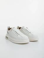 Pantofi sport barbati albi cu bej din piele ecologica Kenney