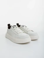 Pantofi sport barbati albi cu maro din piele ecologica Darrian