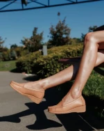 Mocasini dama camel din piele ecologica Belora