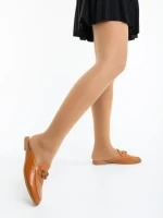 Papuci dama camel din piele ecologica Mervana