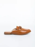 Papuci dama camel din piele ecologica Mervana