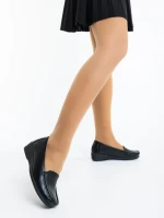 Mocasini dama negri din piele ecologica Belora