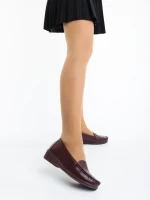 Mocasini dama grena din piele ecologica Belora