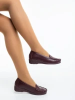 Mocasini dama grena din piele ecologica Belora