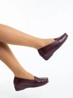 Mocasini dama grena din piele ecologica Belora