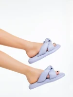 Papuci dama mov din piele ecologica Sarada