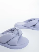 Papuci dama mov din piele ecologica Sarada