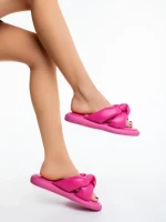 Papuci dama roz din piele ecologica Sarada