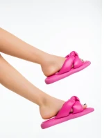 Papuci dama roz din piele ecologica Sarada