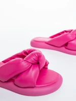 Papuci dama roz din piele ecologica Sarada