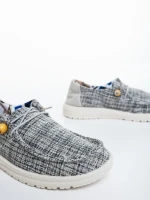 Pantofi casual dama negri din material textil Manara