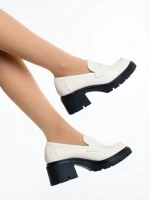 Mocasini dama bej din piele ecologica Zadal