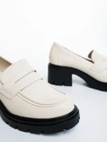 Mocasini dama bej din piele ecologica Zadal