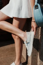 Pantofi casual dama bej deschis din material textil Manara