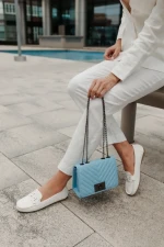 Mocasini dama albi din piele ecologica Pamena