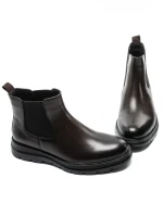 Ghete Barbati din piele naturala Z190330-1 COFFEE | ADVANCER