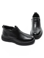 Ghete Barbati din piele naturala WM25517 BLACK | ADVANCER