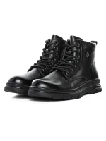 Ghete Barbati din piele naturala WM2630 BLACK | ADVANCER