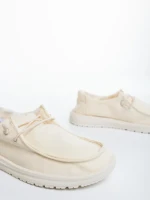 Pantofi casual dama bej din material textil Mirada