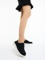 Pantofi casual dama negri din material textil Mirada