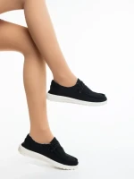 Pantofi casual dama negri din material textil Mirada