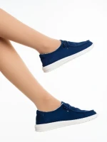 Pantofi casual dama albastri din material textil Mirada