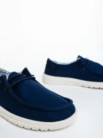 Pantofi casual dama albastri din material textil Mirada