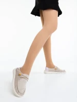 Pantofi casual dama bej din material textil Midona