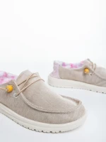 Pantofi casual dama bej din material textil Midona