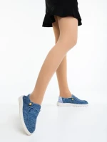 Pantofi casual dama albastri din material textil Midona