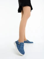 Pantofi casual dama albastri din material textil Midona