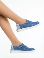 Pantofi casual dama albastri din material textil Midona