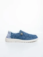 Pantofi casual dama albastri din material textil Midona