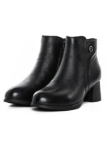 Ghete Dama din piele naturala 8858 BLACK | ADVANCER