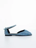 Sandale dama albastre din material textil Elmena