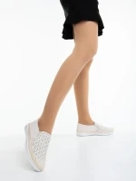 Mocasini dama bej din piele ecologica Emena