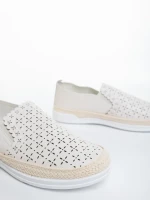 Mocasini dama bej din piele ecologica Emena