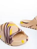 Papuci dama khaki din material sintetic Promise