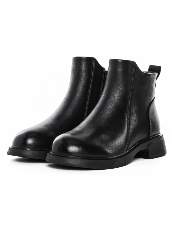 Ghete Dama din piele naturala M5295 BLACK | ADVANCER