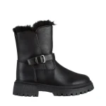 Cizme dama negre din piele ecologica Valeda