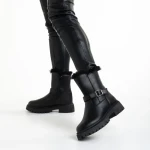 Cizme dama negre din piele ecologica Valeda