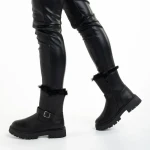 Cizme dama negre din piele ecologica Valeda