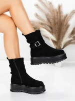 Ghete Dama cu Platforma 5W83 BLACK | MEI