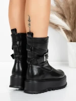 Ghete Dama cu Platforma 5W83 BLACK | MEI