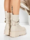 Ghete Dama cu Platforma 5W83 BEIGE | MEI